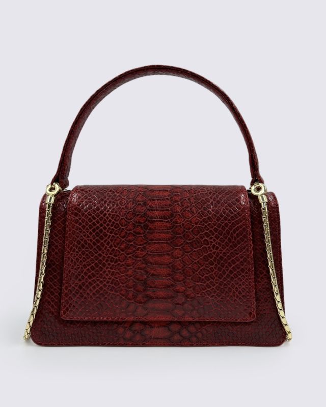 Women's Pompadour RedPython Bag