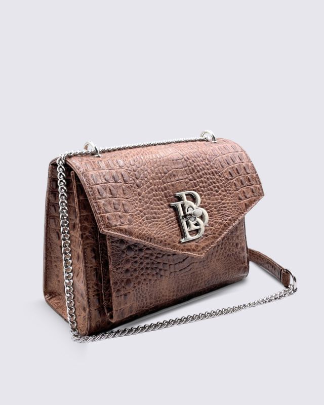 Women's Swallow BrownMiniCroc bag