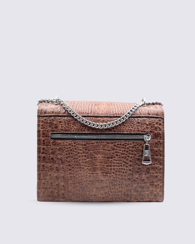 Women's Swallow BrownMiniCroc bag